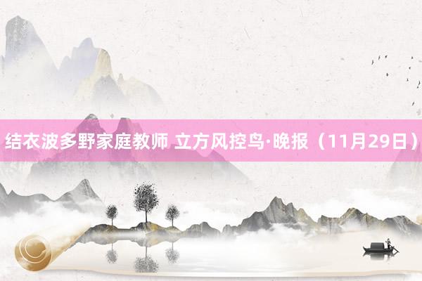 结衣波多野家庭教师 立方风控鸟·晚报（11月29日）