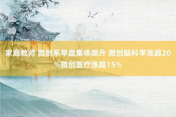 家庭教师 微创系早盘集体飙升 微创脑科学涨超20%微创医疗涨超15%